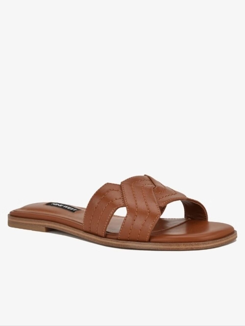 NINE WEST GAMMY SLIDE SANDAL | WOMEN'S | COLOR DARK NATURAL | SIZE 9.5